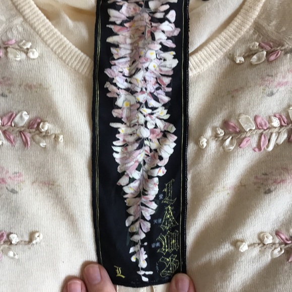 L.A.M.B. Cashmere “Wisteria” Cardigan size Large - Picture 5 of 7